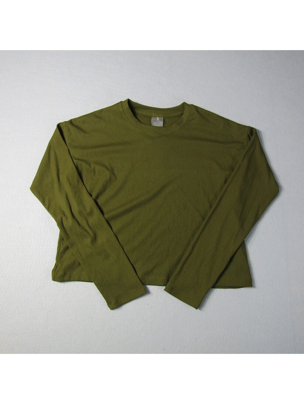 NWT Calia Rib Long Sleeve Shirt Woman's XS Dark Khaki Olive